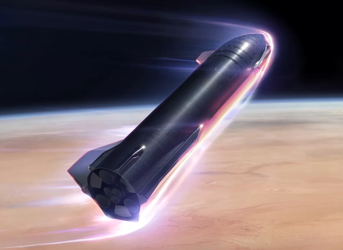 تصویری از موشک Spacex